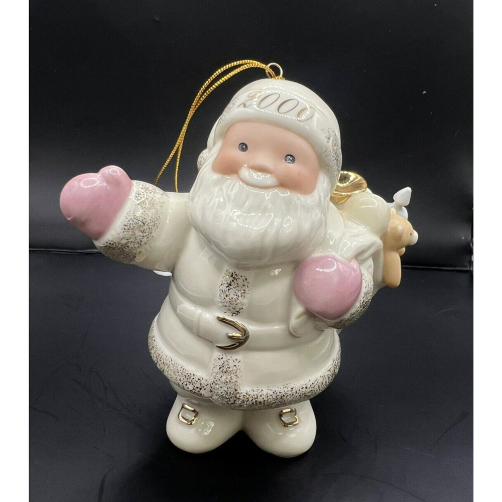 Lenox China Annual Christmas Tree Santa‎ Limited Edition 2000 24c Gold Accents